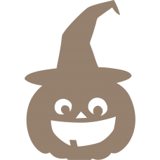 18mm Face Cut Out Pumpkin with Hat Halloween