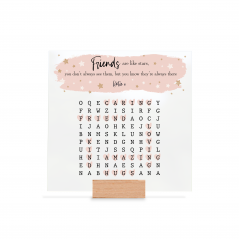 Printed IKEA Ribba or Sannahed Replacement Front Acrylic - Word Search - Friends Are Like Stars Mother's Day