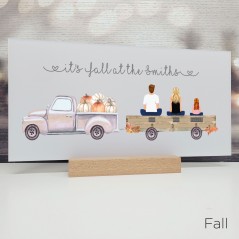 Printed Autumn or Fall Truck Plaque Personalised and Bespoke