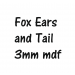 Fox Ears and Tail in 3mm mdf (+£1.00)