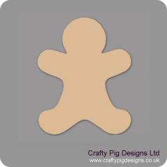 3mm MDF Gingerbread Man shape no detail (Pack of 5) Christmas Shapes