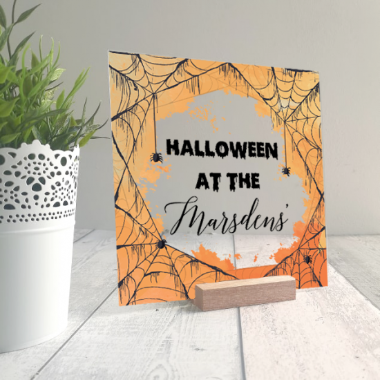 Printed IKEA Ribba or Sannahed Replacement Front Acrylic - Cobwebs Design Halloween
