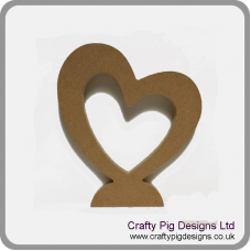 18mm Hollow Heart 18mm MDF Craft Shapes