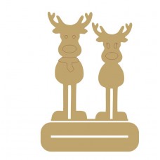 4mm MDF Mr & Mrs Reindeer - Freestanding Christmas Shapes