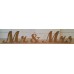 18mm Mr & Mrs Wedding Sign (Script Font)(20cm high) 18mm MDF Signs & Quotes