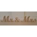 18mm Mr & Mrs Wedding Sign (Script Font)(20cm high) 18mm MDF Signs & Quotes