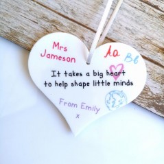 It Takes A Big Heart to Help Shape Little Minds - Printed heart Teachers