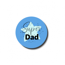 3mm Printed Token - Super Dad - Blue Fathers Day