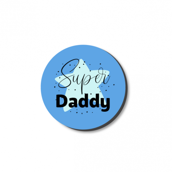 3mm Printed Token - Super Daddy - Blue Fathers Day