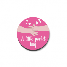 3mm Printed Pocket Hug - Pink Printed Buttons