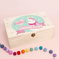 Personalised Rectangular Printed Christmas Eve Box - Unicorn Personalised and Bespoke