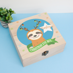 Personalised Square Printed Box Design - Sloth Boy Personalised and Bespoke