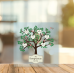 Printed Acrylic Family Tree - Leafy Tree with Plaque Personalised and Bespoke