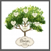 Printed Acrylic Family Tree - Green Tree with Plaque Personalised and Bespoke