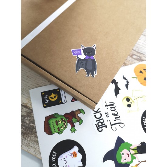 Printed Vinyl Sticker Sheets - Mixed Halloween Halloween