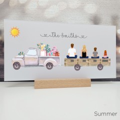 Printed Summer Truck Plaque Personalised and Bespoke