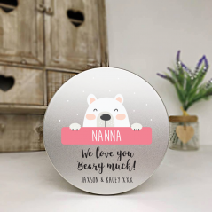 Personalised Printed Silver Tin - We Love You Beary Much Personalised and Bespoke
