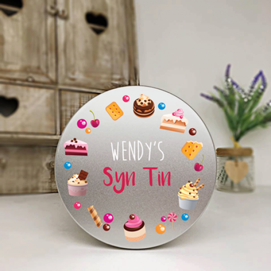Personalised Printed Silver Tin - Syn Tin Personalised and Bespoke
