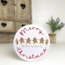 Personalised Printed White Cake Tin - Gingerbread Family Personalised and Bespoke