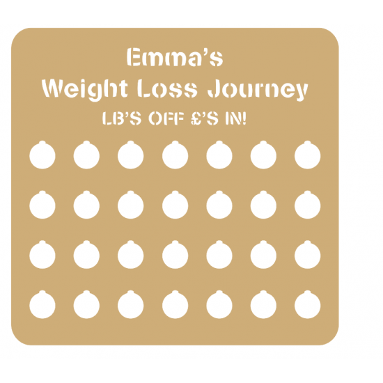 3mm Personalised Cut Out Weight Loss Plaque  Personalised and Bespoke
