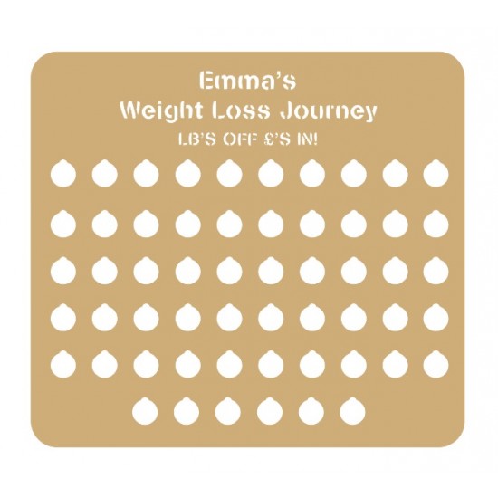 3mm Personalised Cut Out Weight Loss Plaque - 4 stone Personalised and Bespoke