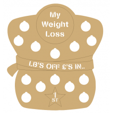 3mm - My Weight Loss Plaque - Figure Shape - Cut Out Letters Personalised and Bespoke