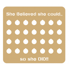 3mm - Weight Loss Plaque - She Believed She Could! Weight Loss charts