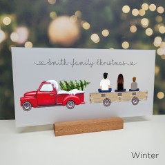 Printed Winter Truck Plaque Personalised and Bespoke