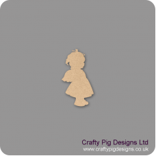 3mm MDF Angel Baby Girl With Wings Shape Baby Shapes