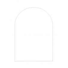 Arched Rectangle Acrylic Sheet - A4 Size (297mm x 210mm) Basic Shapes - Square Rectangle Circle
