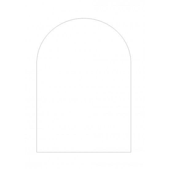 A5 Rectangle Acrylic Sheet (210mm x 148mm) ARCHED Basic Shapes
