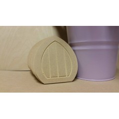 6mm Pointed MDF Fairy Door (110mm high with routered lines) Fairy Doors and Fairy Shapes