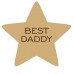 18mm Best Dad Daddy Grandad Engraved Star  (choice of wording)(150mm) Fathers Day