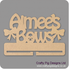 4mm MDF Personalised Bow Hanger Personalised and Bespoke
