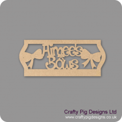 4mm MDF Personalised Bow Hanger with Frame Personalised and Bespoke