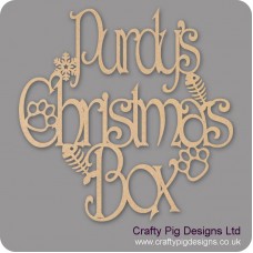 3mm MDF Square Personalised Cat Christmas Topper Personalised and Bespoke