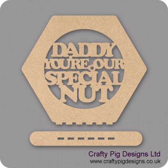 3mm MDF Fathers Day Nut Plinth (150mm high) 