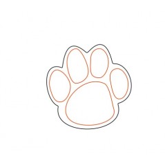 3mm MDF Paw Print (etched pads) (pack of 10) Animal Shapes