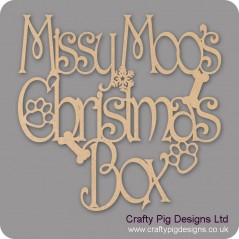 3mm MDF Square Personalised Dog Christmas Topper Personalised and Bespoke