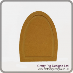 18mm Thick Arched Fairy Door with OUTER GROOVE ONLY (150mm) 18mm MDF Craft Shapes
