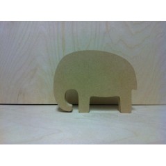 18mm Trunk Down Elephant Shape  (by height) 18mm MDF Craft Shapes