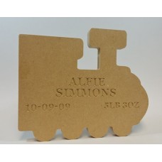 18mm Freestanding Train (with Personalised Name, Date and Weight Engraving) Baby Shapes