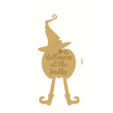 3mm Halloween at the Hanging Plaque with Hat and Legs (joined) Halloween