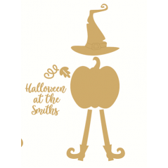 3mm Halloween at the Hanging Plaque with Hat and Legs (Separate pieces) Halloween