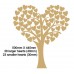 3mm MDF Heart Shaped Wedding Tree Guest Book 50cm x 45cm Trees Freestanding, Flat & Kits