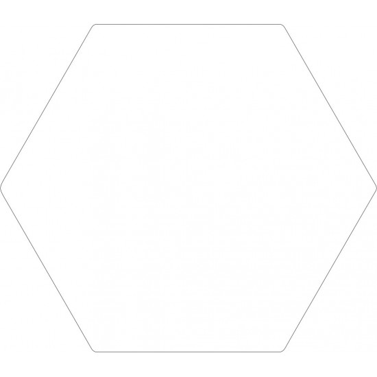 25cm High Acrylic Hexagon (singles) Basic Shapes