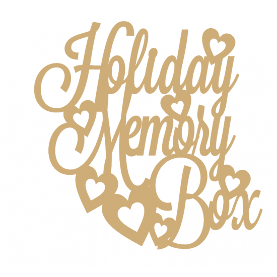 3mm MDF Holiday Memory Box Topper 250x250mm Box Toppers