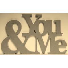 18mm You & Me Wedding Sign (30cm high) Valentines