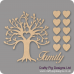 3mm MDF Curvy Tree Heart Cutout Family Tree Pack Kit Fuller Hearts Trees Freestanding, Flat & Kits