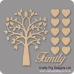3mm MDF Tree Pointy Leaves Family Tree Kit Fuller Hearts Trees Freestanding, Flat & Kits